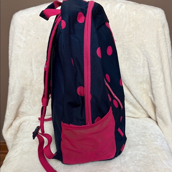 Lands' End Kids Backpack in Navy and Pink Dots - Picture 5 of 9